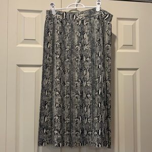 J Crew snake print midi skirt